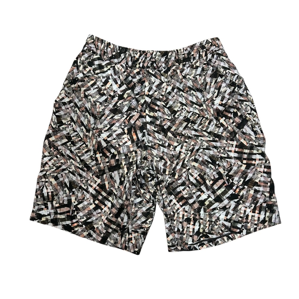 Lululemon Mens Shorts Abstract Print‎ Medium Athletic Running Training Gym